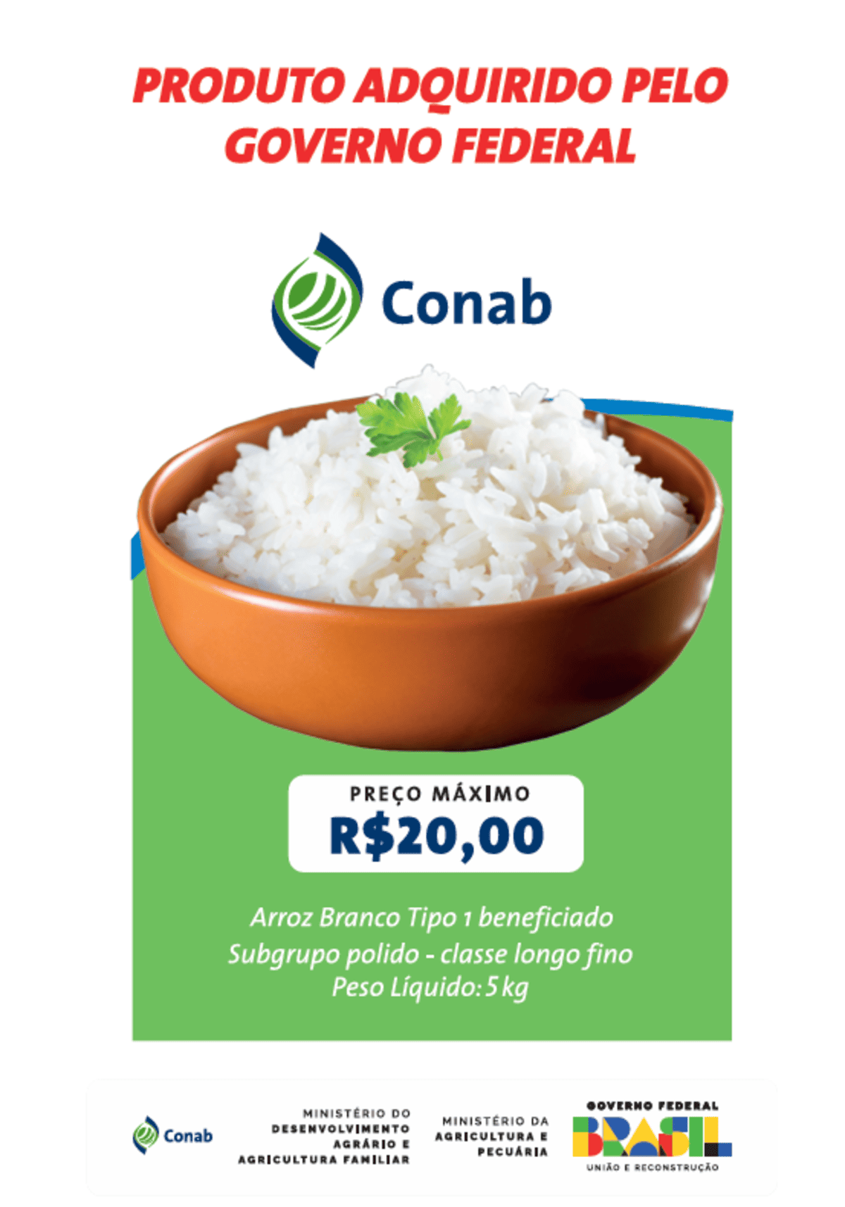 Governo derruba liminar e compra 263,37 mil toneladas de arroz em leilão
