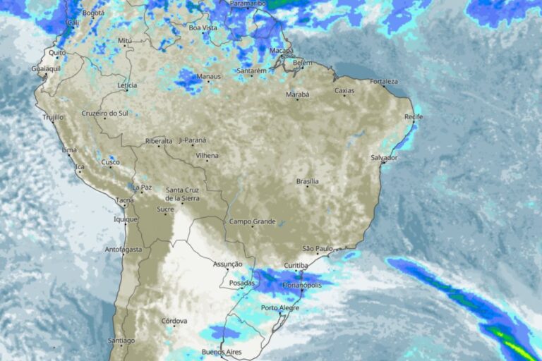 Temporais no Sul e tempo seco com risco de queimadas no Centro-Oeste