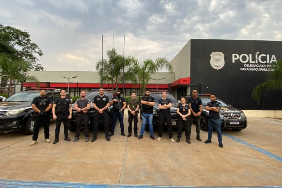Paraguaçu Paulista (SP) foi uma das cidades que tiveram operação da Polícia Civil. Foto: PCGO/Divulgação