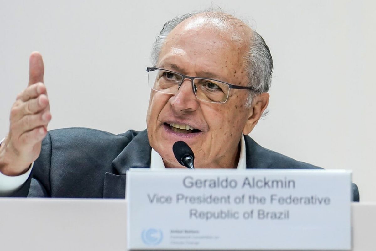 Alckmin durante coletiva de imprensa na COP30, nesta segunda-feira, 17, em Belém (PA). Foto: Rafa Neddermeyer/COP30