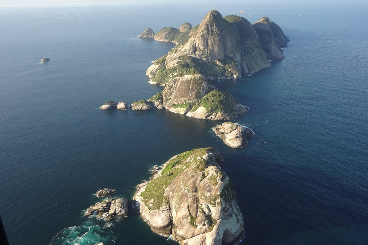 Ilhas de Alcatrazes e Palmas compõem arquipélago da costa de São Sebastião, no litoral norte paulista. Foto: ICMBio/Divulgação