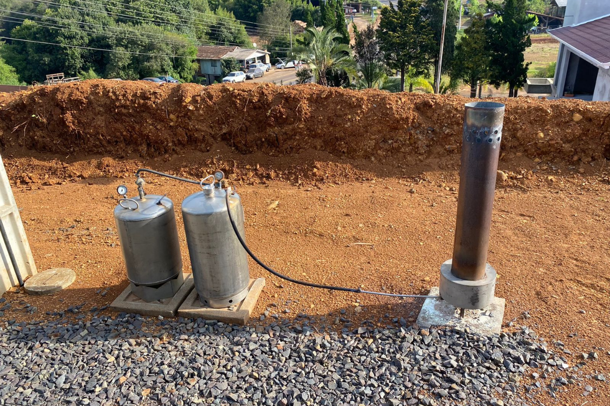 Sistema antigranizo está em funcionamento em 13 municípios de Santa Catarina. Foto: PM Caçador/Divulgação