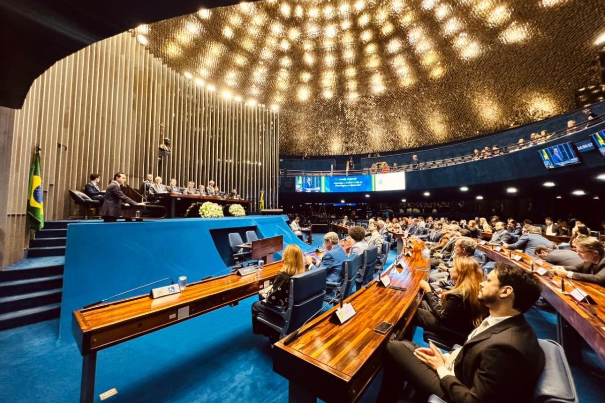 Evento no Senado marcou os oito anos do RenovaBio nesta quinta-feira, 8. Foto: Agência Senado/Divulgação