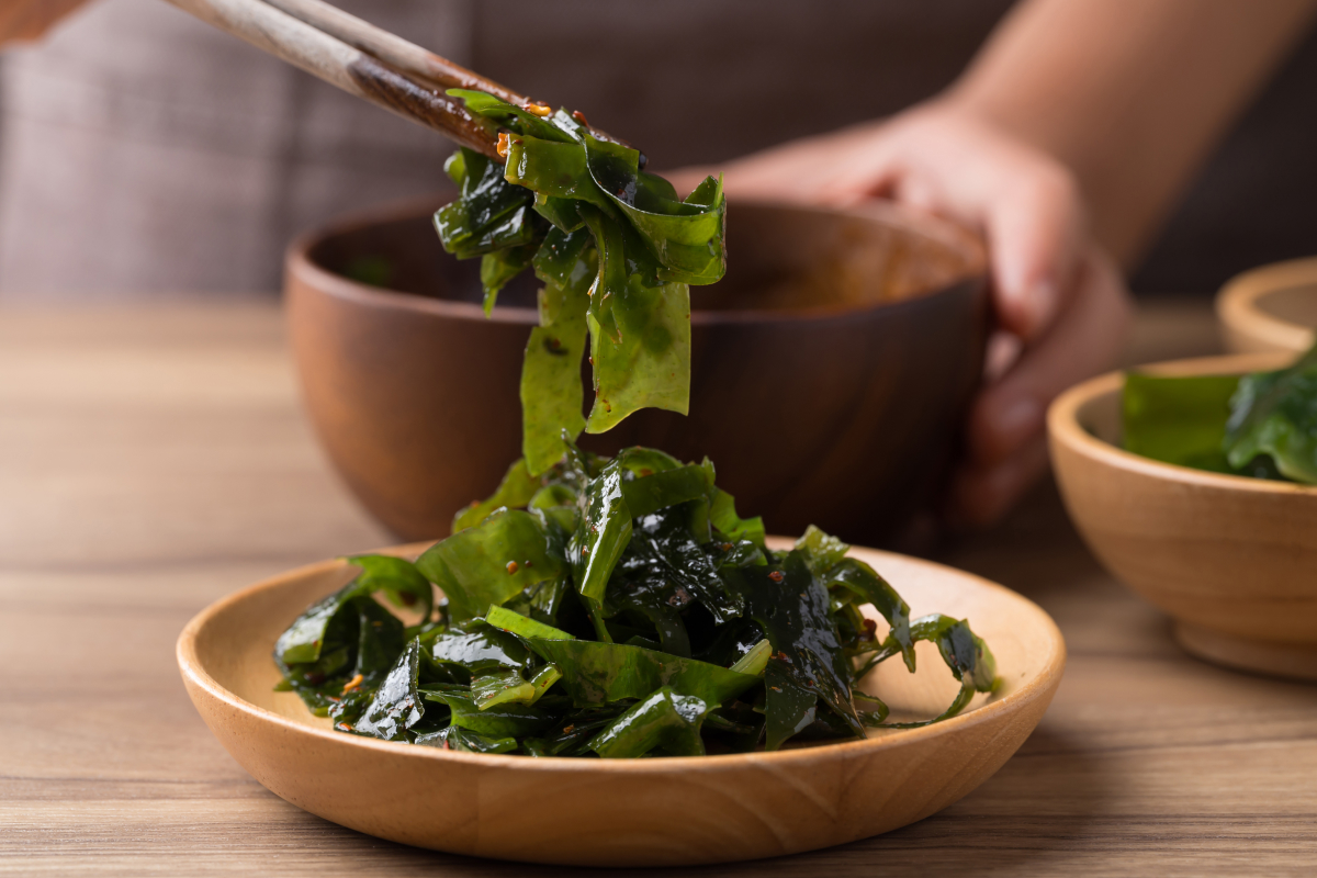 Algas marinhas como alimentação