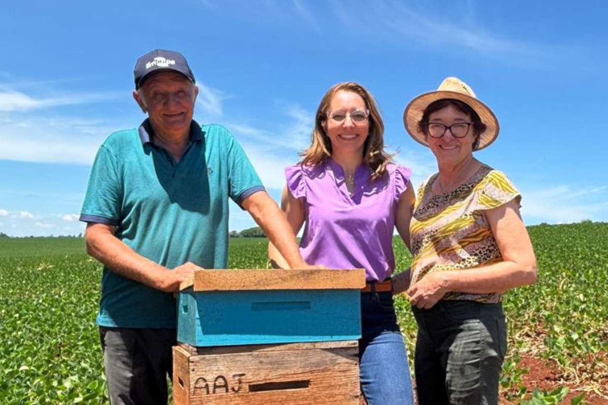 Antônio, Lígia e Albertina Jung (da esq. para a dir.) administram propriedade no município de Floresta. Foto: Sabrina Nascimento/Agro Estadão