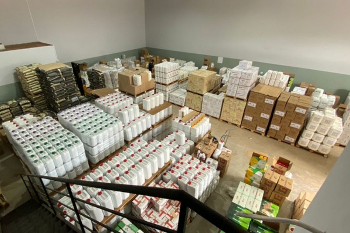 Galpão em Patos de Minas foi interditado. Foto: Divulgação/MAPA