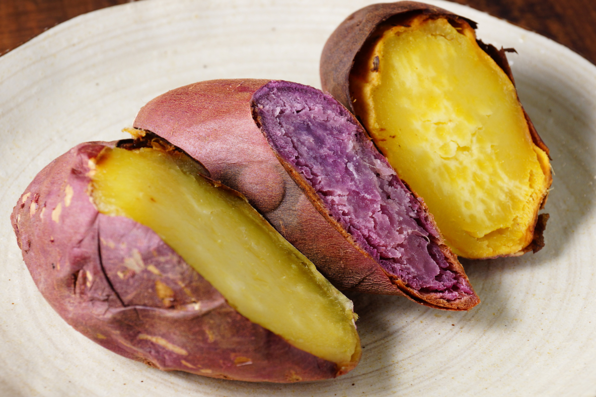 Batatas-doces coloridas